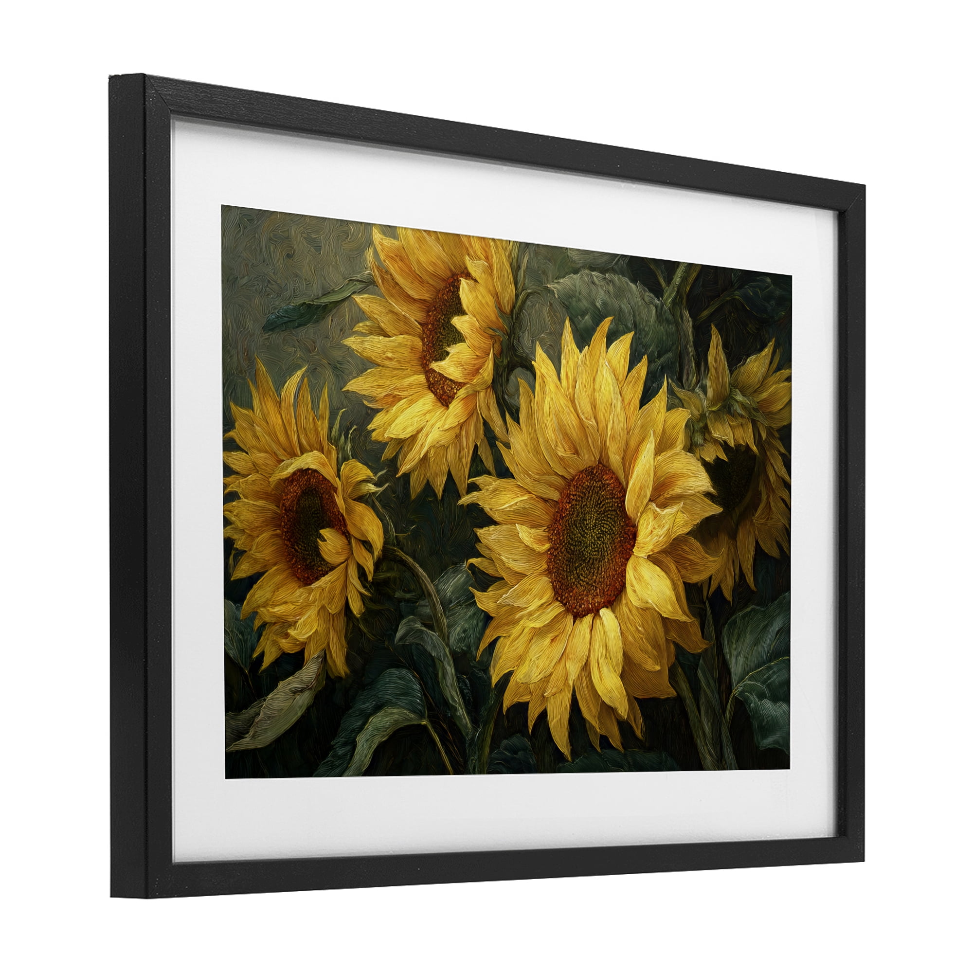 Stupell Industries Sunflowers For The Soul Black Framed Print Under Glass, design by Tina LeCour