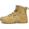 thumbnail image 6 of Men Ankle Boots Fashionable New Pattern Simple Solid Color Thick Sole Outdoor Hiking Lace Up Mens Dress Shoes Boot, 6 of 7