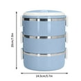 thumbnail image 4 of Stackable Stainless Steel Thermal Compartment Lunch Stackable Stainless Steel Thermo Bento Lunch Box Hot Food Containers for Adults Men Women, 4 of 4