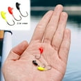 thumbnail image 3 of Cheers.US 10 Pcs 1.5g 2.4cm Fishing Hooks Smooth Surface Easy Installation High Carbon Steel Jig Hooks with Round Jig Head Compatible, 3 of 7