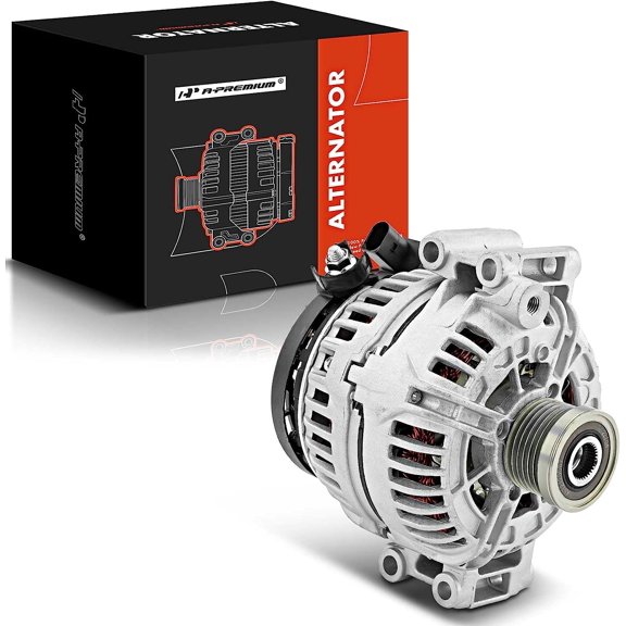 A-Premium Alternator Compatible with BMW 323i 2006-2007 2.5L, 325i 325xi 2006 3.0L, 550i 650i 750i 750Li 2006 4.8L, Z4 2006-2008 3.0L, 12V 155A CW 6-Groove Clutch Pulley, Replace# 0124525083