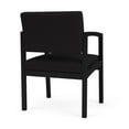 thumbnail image 3 of Pemberly Row Reception Waiting Room Healthcare Guest Chair - Black Steel / Black, 3 of 5