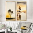 thumbnail image 1 of Designart "Countryside Tree Silhouette at Sunset I" Landscape Forest Framed Wall Art Set Of 2 - Country Yellow Framed Canvas Set For Living Room Decor, 1 of 6