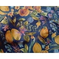 thumbnail image 4 of oneOone Silk Tabby Navy Blue Fabric Leaves & Rose Floral Fabric For Sewing Print Craft Fabric By The Yards 42 Inches Wide, 4 of 4