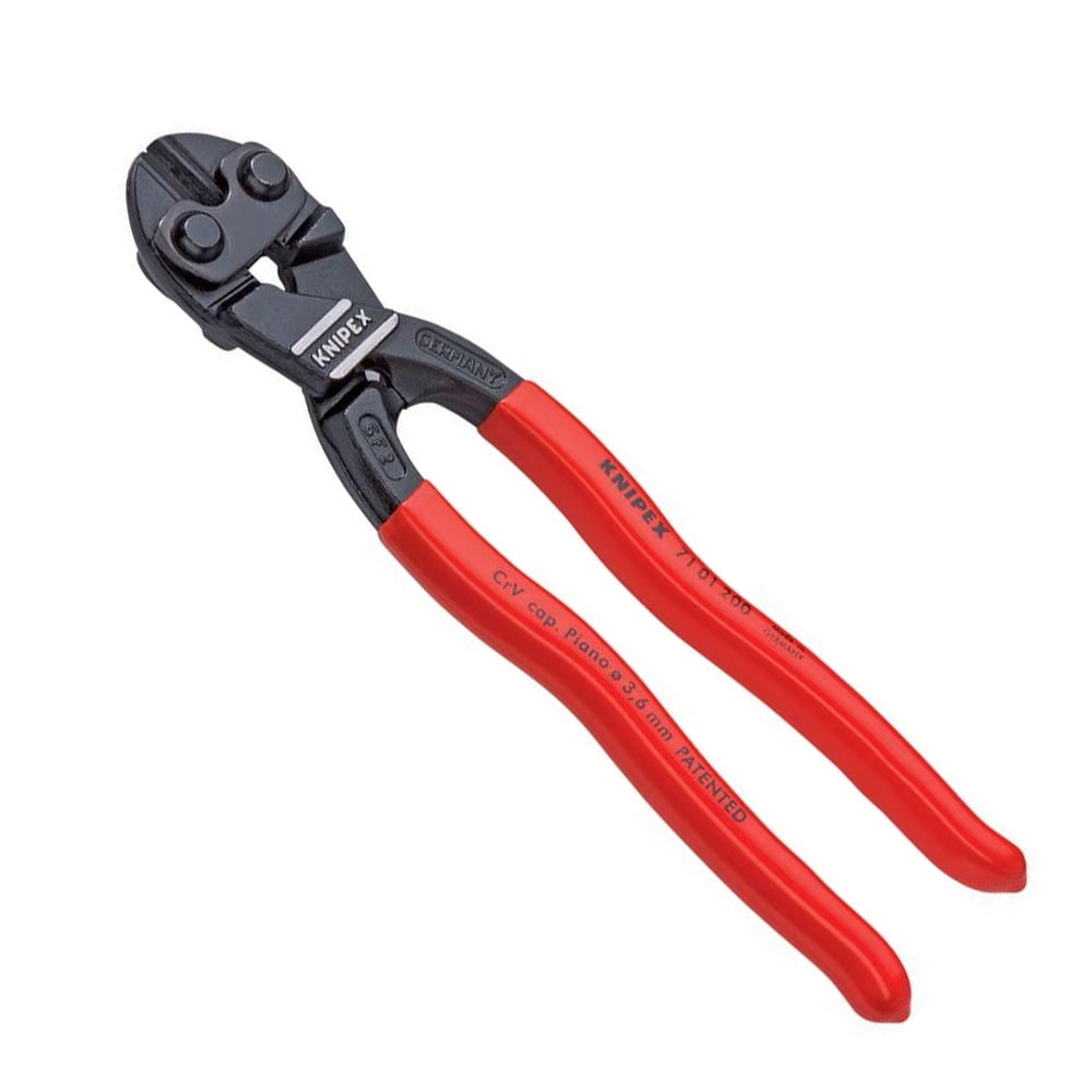 Knipex 71 01 200 8Inch 64HRC Chrome High Leverage MiniBolt Cutters