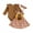 Brown, variant on Elippeo Autumn Baby Girls Skirt Outfits 3M 6M 9M 12M 18M Thanksgiving Long Sleeve Romper Suspender Plaid Skirt Clothes Set