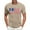 Khaki, variant on Men's Patriotic Graphic Crewneck Sweatshirt, Soft Fleece Lining with Independence Day Theme for Casual Lounging ,Army Green L
