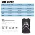 thumbnail image 4 of Kdxio Black And White Shark for Men's Muscle T-shirt,Sleeveless for Workout Running Athletic Gym Lounge Casual, 4 of 5