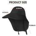 thumbnail image 3 of Loritta Sun Hat for Women, Wide Brim Beach Hats for Women, Summer Hat Womens UPF 50+ UV Protection, Floppy Foldable Fishing Hats  Black, 3 of 6