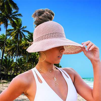 Foldable satin bow visor Clearance