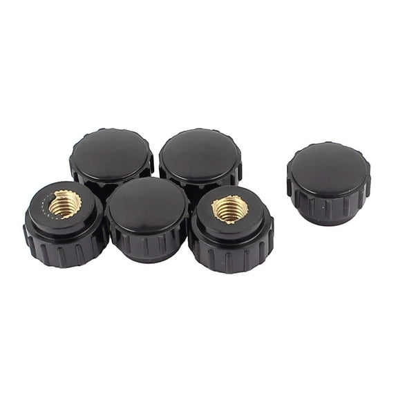 6 Pcs M6 Female Thread Threaded Brass Insert Clamping Nuts Knob Knurl