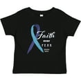 thumbnail image 3 of Inktastic Faith over Fear Hydrocephalus Awareness with Blue Ribbon Boys or Girls Baby T-Shirt, 3 of 5