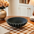 thumbnail image 3 of Taosunzt Black Ruffle Decorative Bowl Modern Living Room Home Office Resin Fluted Bowl Coffee Table Bookshelf Centerpiece Desktop Decoration Black 2, 3 of 13
