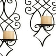 thumbnail image 2 of Danya B. Wrought Iron Casablanca Candle Wall Sconce - Set of 2 - Easy to Mount – Black, Contemporary, Modern Home Décor for up to 3" LED or Real Pillar Candles, 2 of 3