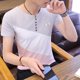 thumbnail image 3 of Camisetas holgadas con estampado sencillo para hombre, camisetas de calle con cuello en V, camisetas casuales para hombre, camisetas de estilo vintage a rayas, camisetas económicas, 3 of 5