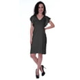 thumbnail image 2 of Moomaya Summer Casual Dress w/ V Neck Flounce Sleeves Knee Length Tshirt Dresses, 2 of 6