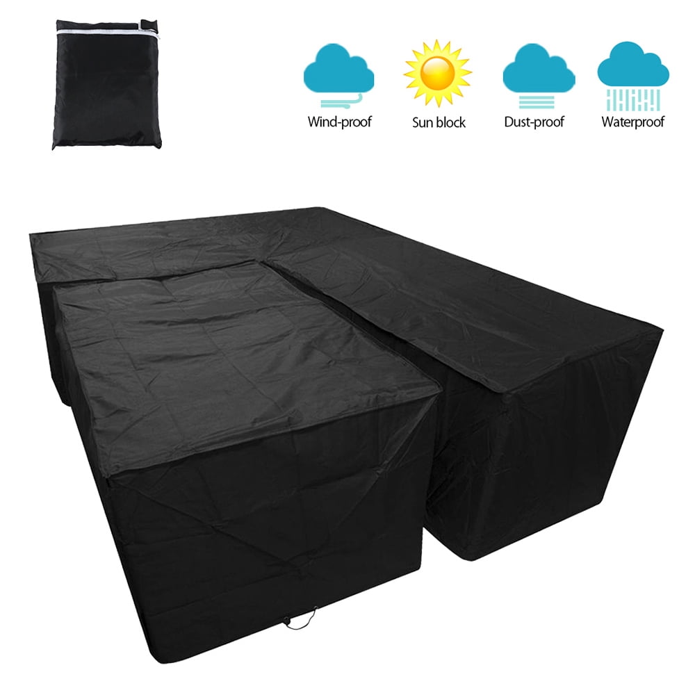 S: 147 * 83 * 79cm Lelesta Garden Sofa Cover with Drawstring Waterproof Dustproof UV Protection Cover for Lounge Bench Love Seat 2 Seater/3 Seater Outdoor 