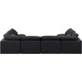 thumbnail image 3 of Meridian Furniture Indulge 199" Fabric U-Shaped Modular Sectional in Black, 3 of 10