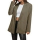 thumbnail image 1 of Chaquetas de traje de rayas Chaqueta de traje delgada de manga larga de color para mujer,blazer clásico（Caqui， M), 1 of 5