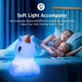 thumbnail image 5 of Luz de noche de unicornio de ensueño, luz de noche de silicona para bebés de 16 colores para niñas, lámpara de noche recargable con control de toque fácil, 5 of 5