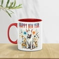 thumbnail image 4 of Happy New Year with Bull Terrier Fireworks Holiday Xmas Winter 2025 11oz Accent Two-tone Mug Bully Dog Lovers Gifts Idea Coffee Tea Cup - 00025, 4 of 5