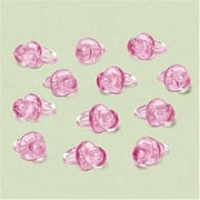 Pink Mini Pacifier Favor Charms, 24ct