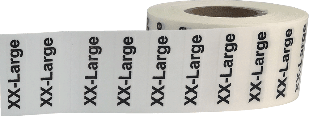Waist x Inseam Size Stickers 1ȼ EA. 1.25 x 5 Millions In Stock.