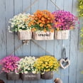 thumbnail image 6 of Artificial Daisies Flowers Outdoor UV Resistant 4 Bundles Fake Greenery Faux Plants Shrubs Bushes for Indoor Outside Decor(Orange), 6 of 6