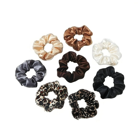 FARONZE Ruched Hair Scrunchies Set,Suitable for Women, Available in Various Colors, Made of Soft Material,  Stylish in Appearance.