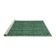 thumbnail image 2 of Ahgly Company Machine Washable Indoor Rectangle Oriental Turquoise Blue Modern Area Rugs, 8' x 10', 2 of 4
