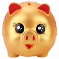 thumbnail image 2 of Golden Cute  Bank Coin Money Cash Collectible Saving Box Kids for Children, 2 of 7