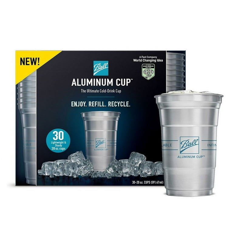 Ball Aluminum Cup Recyclable Party Cups, 16 oz, 24 pack