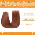 thumbnail image 3 of Extensiones de pelo con cinta adhesiva YDDM Auburn 35 cm, 20 unidades, 100% Remy, 3 of 7