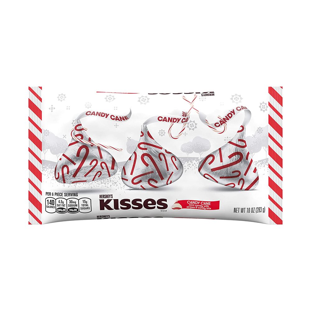 Hershey Chocolate Hershey Chocolate Candy Cane, Kisses, 10 oz Walmart