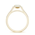 thumbnail image 3 of 925 Sterling Silver 1.50 CT Moonstone Halo Ring, Moissanite Engagement Ring in Yellow Gold Plated| Oval June Birthstone Wedding Ring, Birthday, Anniversary, Wedding Jewelry, Ring Size 6, 3 of 4
