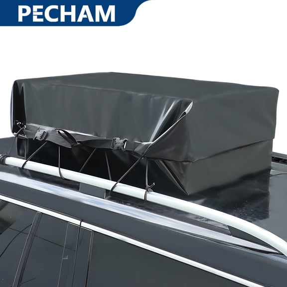 PECHAM 20 Cubic Feet Car Rooftop Cargo Carrier, Waterproof Heavy Duty Car Roof Bag for All Vehicle with Racks, 47x71"