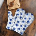thumbnail image 5 of Pioneer Flower Floral Print Pattern Oven Mitt 2-Pack Set, Heat Resistant Kitchen Gloves, 7.7" X 12", 5 of 6