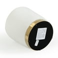 thumbnail image 5 of Aysel White Boucle Fabric Ottoman with Golden Accent Base, 5 of 5