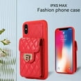 thumbnail image 6 of Nalacover Crossbody Wallet Case for iPhone XS Max, [6 Card Slots] Leather Purse Phone Case Luxury Buckle Closure Card Holder Shoulder Strap Handbag Case Women For iPhone XS Max, Red, 6 of 11
