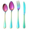 thumbnail image 1 of Ensemble de Couverts 4 Pcs en Acier Inoxydable Poli Ensemble de Couverts pour Dîner, 1 of 9