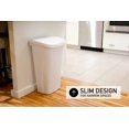 thumbnail image 4 of Efficient Kitchen Trash Can with Dual Swing Lid, 2-Pack, Waste Basket Fits in Narrow Spaces for Commercial, Home Office, Dorm, Easy to Clean, 40 Quart, White, 2 Count, 4 of 8