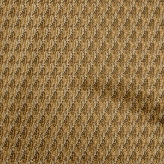 oneOone Velvet Brown Fabric Feather Sewing Craft Projects Fabric Prints By Yard 58 Inch Wide