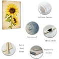 thumbnail image 2 of ZHONGYUTONG Sunflower Canvas Wall Art Vintage Sunflower Painting Prints Yellow Floral Picture Nature Landscape Home Decor Framed (12.00" x 18.00"), 2 of 6