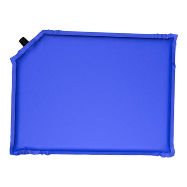 Cojín autoinflable para asiento de estadio, ideal para viajes, camping y mochileros, color amarillo Azul