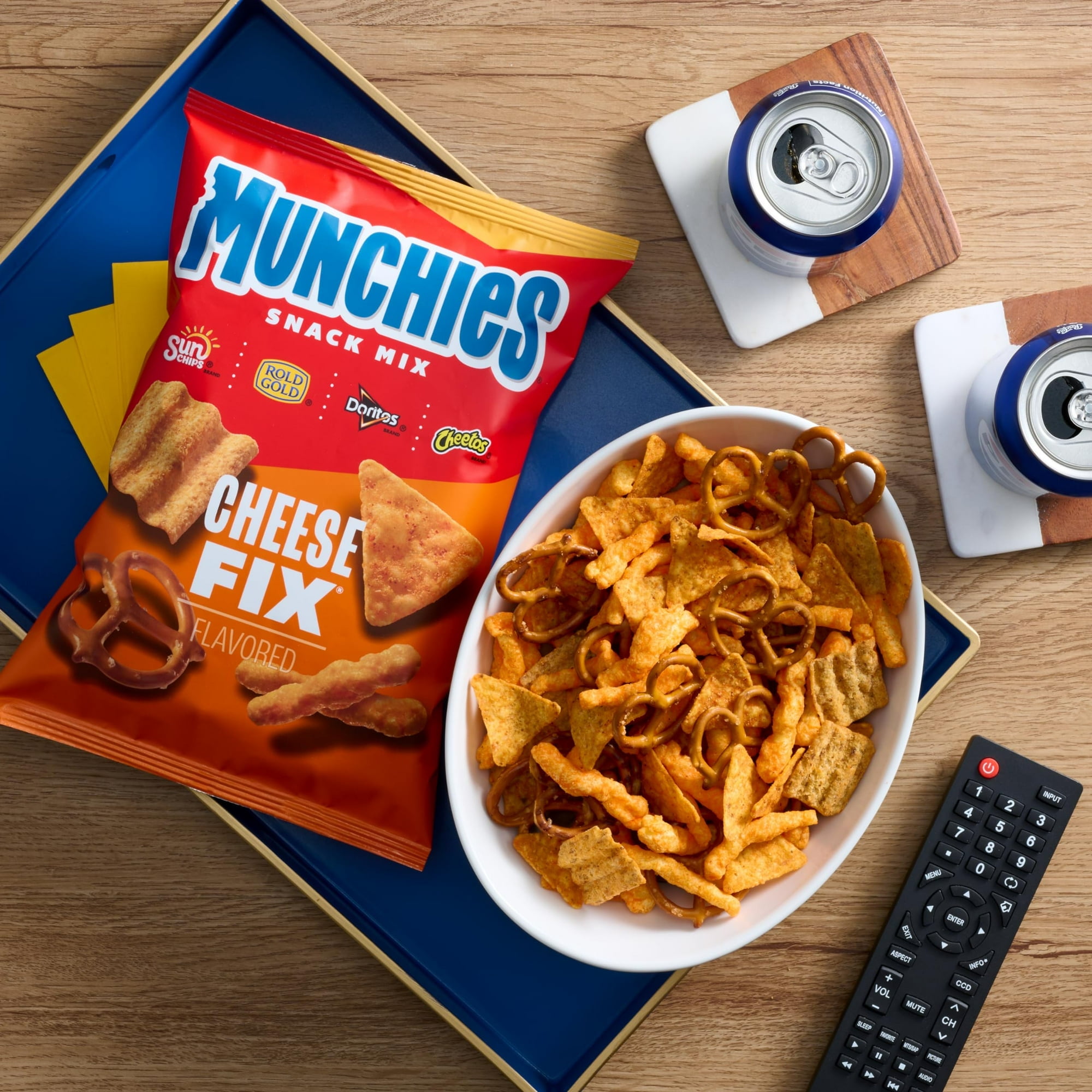 Munchies Cheese Fix Party Size Snack Chips, 13 Ounce Bag ( 4 Pack )