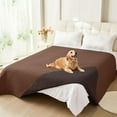 thumbnail image 4 of Smiry Waterproof Dog Couch Covers, Washable Dog Blankets For Sofa & Bed, Reversible Furniture Protector For Pets (68x82 Inch, Brown/Chocolate), 4 of 6