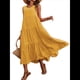 thumbnail image 2 of Vestidos de Verano para Mujer, Sin Mangas, Largos, con Escote en V, Informales, Fluidos y con . Cúrcuma S, 2 of 9