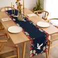 thumbnail image 3 of Table Runner 36 Inches Long for Kitchen Dining, Navy Blue Crane Dresser Scarf Farmhouse, Dining Table Decorations for Wedding/Parties, Vintage Red Teal Spring Floral Botanical 13 x 36 In, 3 of 8