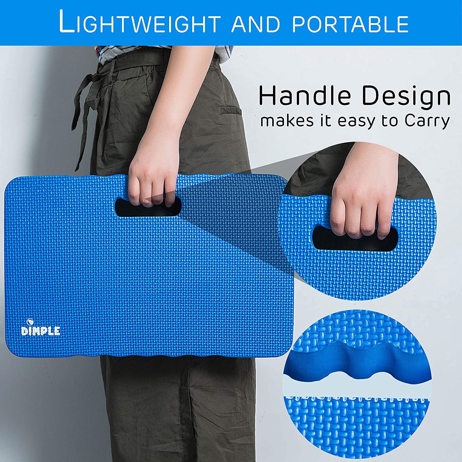 RGHJAR-Kneeling Pad, High Density Thick Foam Comfort Kneeling Mats for Gardening, Yoga Exercise, Garden Cushions, Knee Pads Blue
