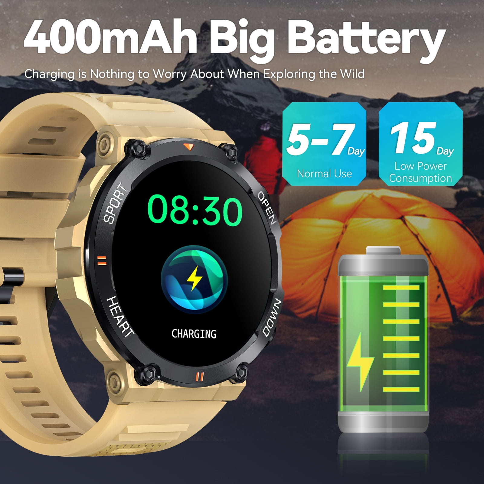 Smart Watch for Men (Answer/Make Calls) 1.39" HD Big Screen Fitness Tracker Smartwatch Compatible with Android iPhone Samsung